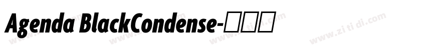 Agenda BlackCondense字体转换